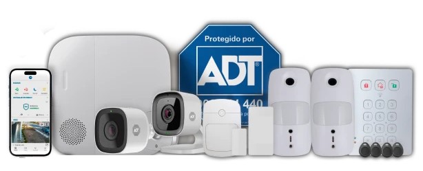Bodeg&oacute;n de todos los elementos de la alarma ADT, incluye protecci&oacute;n exterior e interior